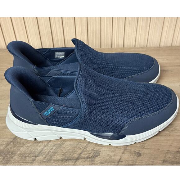 Skechers Men’s Equalizer Swift Fit Slip-On Sneakers Size 10.5 Navy - Picture 2 of 9